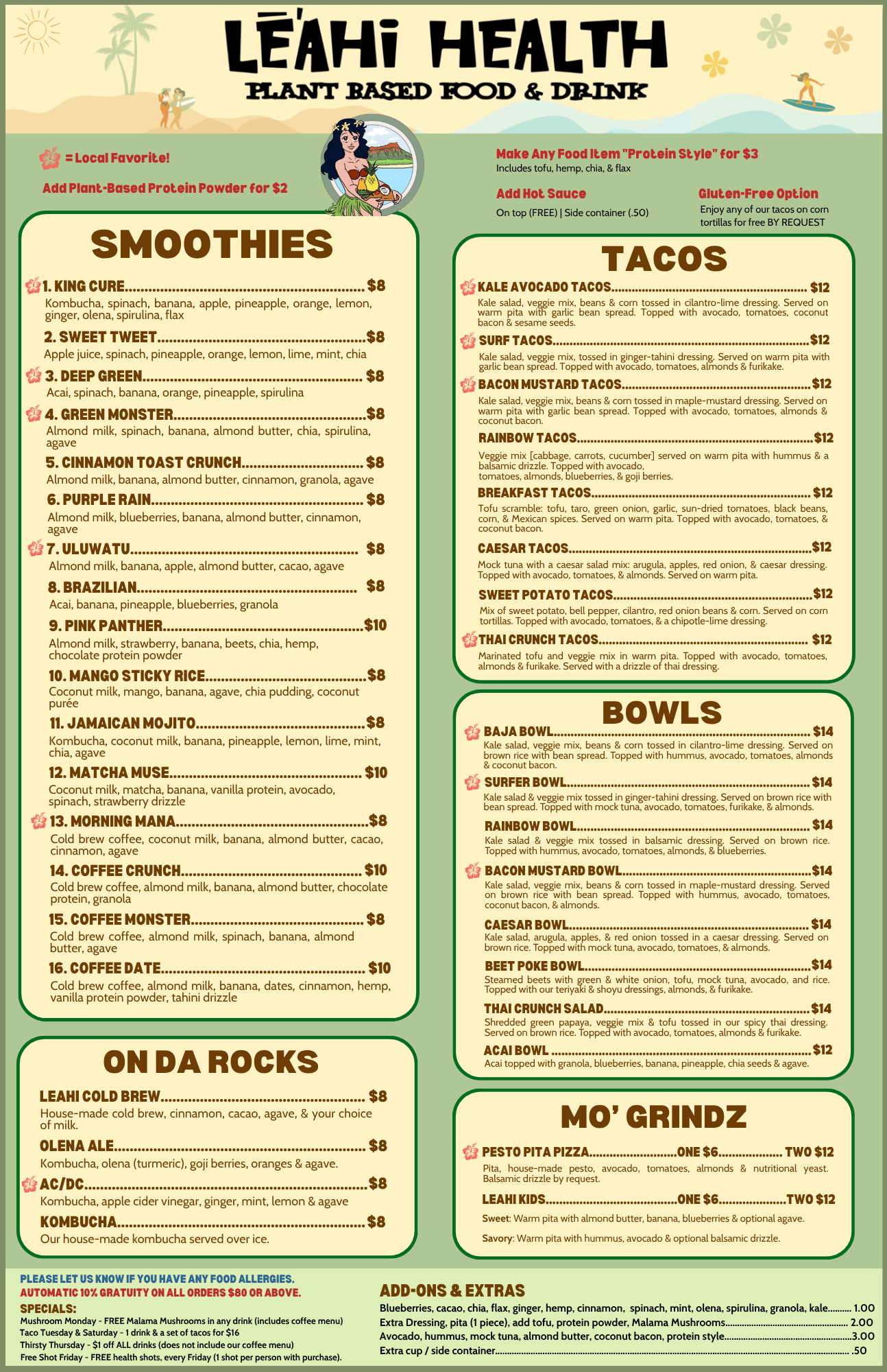MENU | Discover Healthy Choices — Order Now — LEAHI HEALTH